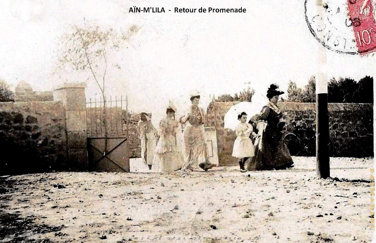 Ain-M'Lila - Retour de Promenade - Famille Branco - 1908.jpg